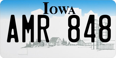 IA license plate AMR848