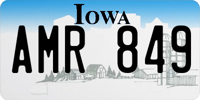 IA license plate AMR849