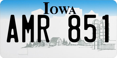 IA license plate AMR851