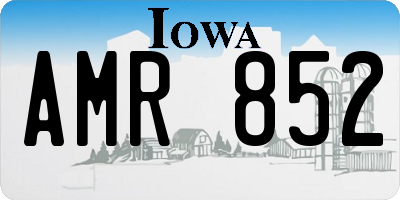 IA license plate AMR852