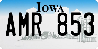 IA license plate AMR853