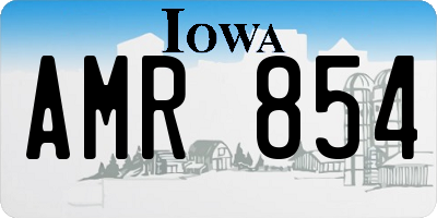 IA license plate AMR854