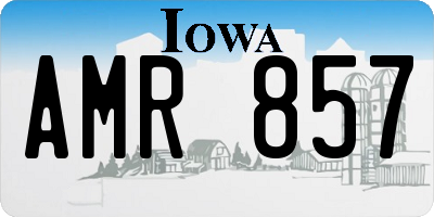 IA license plate AMR857