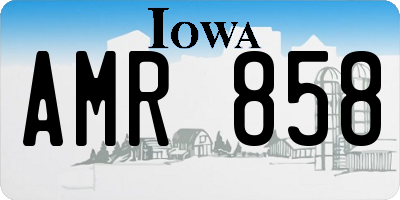 IA license plate AMR858