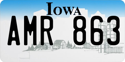 IA license plate AMR863