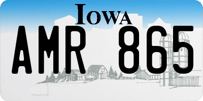 IA license plate AMR865