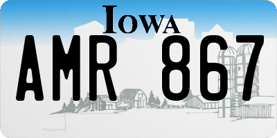 IA license plate AMR867
