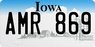 IA license plate AMR869
