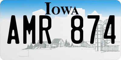 IA license plate AMR874