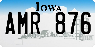 IA license plate AMR876