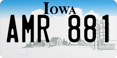 IA license plate AMR881
