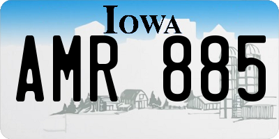 IA license plate AMR885