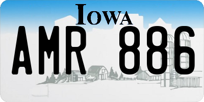 IA license plate AMR886