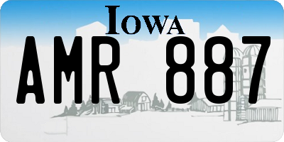 IA license plate AMR887