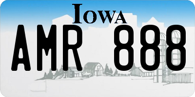 IA license plate AMR888
