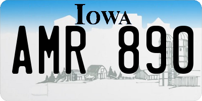 IA license plate AMR890