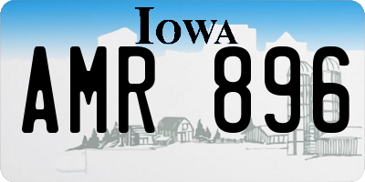 IA license plate AMR896