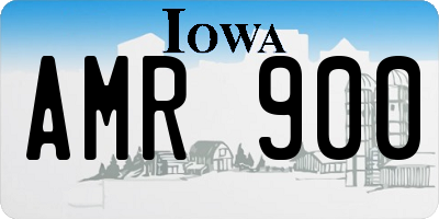IA license plate AMR900