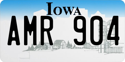 IA license plate AMR904