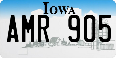 IA license plate AMR905