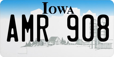 IA license plate AMR908