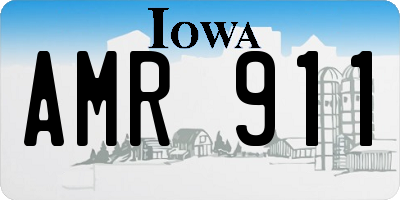 IA license plate AMR911