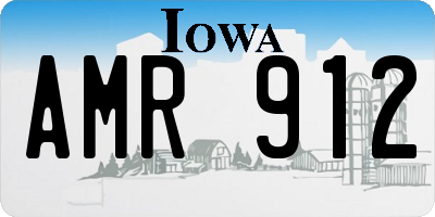 IA license plate AMR912