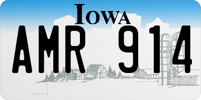 IA license plate AMR914