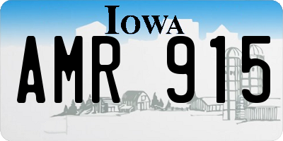 IA license plate AMR915