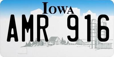IA license plate AMR916