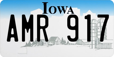 IA license plate AMR917