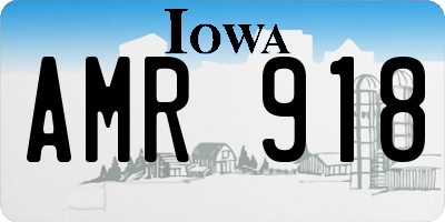 IA license plate AMR918