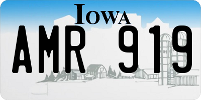 IA license plate AMR919