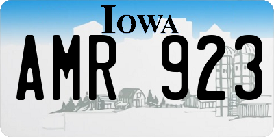 IA license plate AMR923