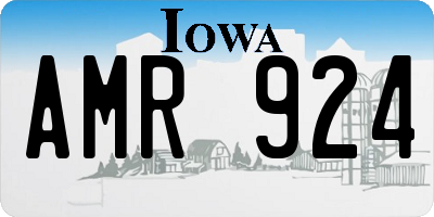 IA license plate AMR924