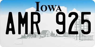 IA license plate AMR925