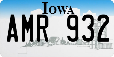 IA license plate AMR932