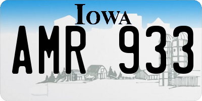 IA license plate AMR933