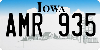 IA license plate AMR935