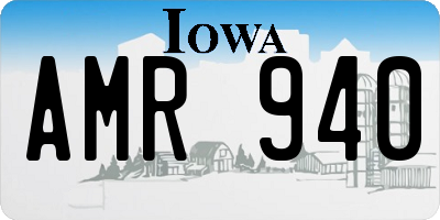 IA license plate AMR940