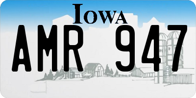 IA license plate AMR947
