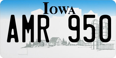 IA license plate AMR950