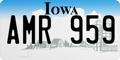 IA license plate AMR959
