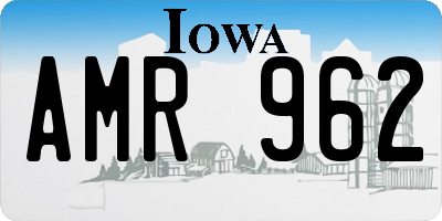 IA license plate AMR962