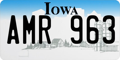IA license plate AMR963