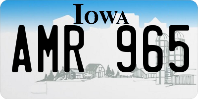 IA license plate AMR965