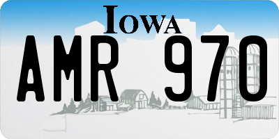 IA license plate AMR970
