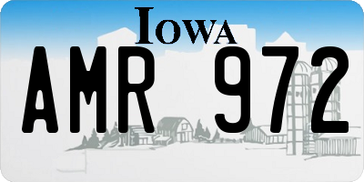 IA license plate AMR972
