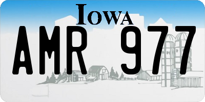 IA license plate AMR977