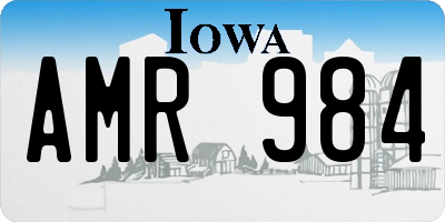 IA license plate AMR984